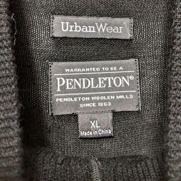 PENDLETON Men's Urban Wear 100% Merino Wool Quarter Zip Sweater XL - Picture 3 of 7
